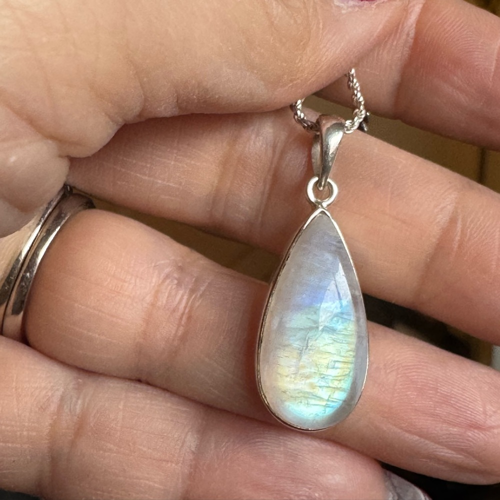 Genuine moonstone necklace